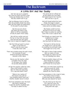 PAGE SIXTEEN  ATLANTIC FIREFIGHTER JULY, 2002 The Backroom A Little Girl And Her Daddy