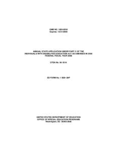 Education in the United States / United States / Law / Special education in the United States / Office of Special Education Programs / Individuals with Disabilities Education Act / Early childhood intervention