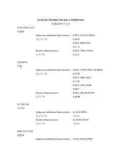 Xiguan / Horse racing / Indigenous / Tsing Yi Rural Committee