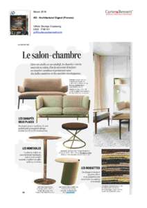 Marzo 2016 AD - Architectural Digest (Francia) Ufficio Stampa Crassevig 