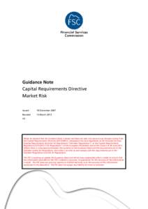 CRD - Pillar 1 - Market Risk v3