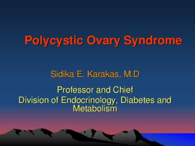 Polycystic Ovary Syndrome