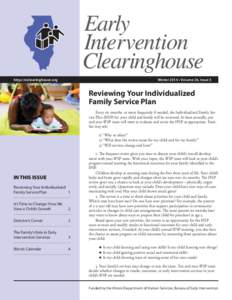 Early Intervention Clearinghouse http://eiclearinghouse.org  Winter 2014 • Volume 26, Issue 3