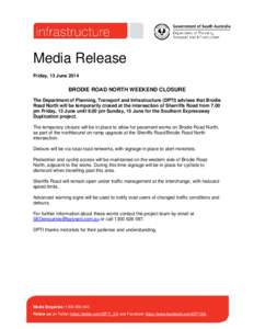 Microsoft Word - Media Release- Southern Expressway Weekend Closure.docx