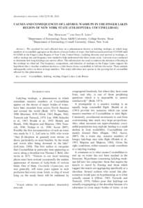 Entomologica Americana[removed]):78–88, 2010  CAUSES AND CONSEQUENCES OF LADYBUG WASHUPS IN THE FINGER LAKES REGION OF NEW YORK STATE (COLEOPTERA: COCCINELLIDAE) ERIC DENEMARK1,3