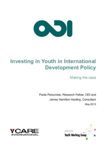 Investing in youth in international development policy: making the case -  - Research reports and studies