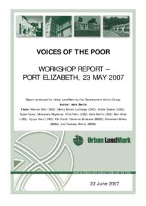 Microsoft Word - VoP Port Elizabeth workshop.docx