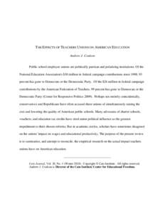 Education International / Education in the United States / Alternative education / New York State United Teachers / Charter school / National Education Association / Union wage premium / Collective bargaining / Merit pay / Education / American Federation of Teachers / Labour relations