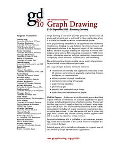 David Eppstein / Peter Eades / Topological graph theory / Graph / Planar graph / International Symposium on Graph Drawing / Graph theory / Mathematics / Graph drawing