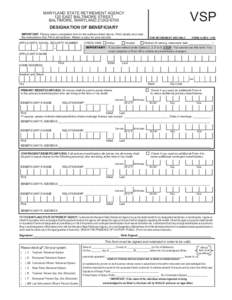 VSP Designation of Beneficiary