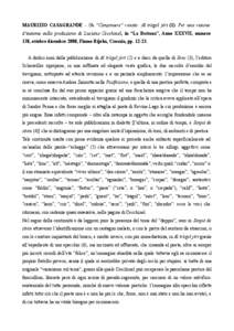 MAURIZIO CASAGRANDE - Un “Canzoniere” veneto: Al tràgol jért (1). Per una visione d’insieme sulla produzione di Luciano Cecchinel, in “La Battana”, Anno XXXVII, numero 138, ottobre dicembre 2000, Fiume-Rijeka, Croazia, pp[removed].
