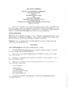 Construction of the Point Beach Hurricane and Storm Damage Reduction Project Milford, Connecticut - Amendment 1