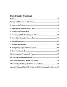 Main Chapter Headings Preface................................................................................................................vii Printed vs PDF Versions of the Book........................................