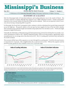 Mississippi’s Business Monitoring The State’s Economy May[removed]Volume 71 - Number 4