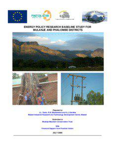 ENERGY POLICY RESEARCH BASELINE STUDY FOR MULANJE AND PHALOMBE DISTRICTS