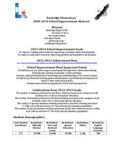   	
   	
   Eastridge	
  Elementary	
   2009-­2014	
  School	
  Improvement	
  Abstract	
  