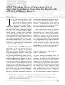 Romani people / European Roma Information Office / Roma / D.H. and Others v. the Czech Republic / Romani people by country / Ethnic groups in Europe / Europe / European Roma Rights Centre