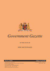 Government Gazette for 23 April 2010