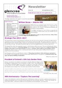 Newsletter ISSUE 16 AUTUMN/WINTERRead all our news at www.glencree.ie