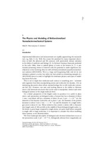 1  1 The Physics and Modeling of Biofunctionalized Nanoelectromechanical Systems