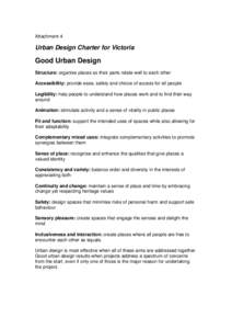 Urban Design Charter for Victoria