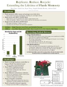 Replicate, Reduce, Recycle: Extending the Lifetime of Flash Memory