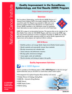 Epidemiology / Epidemiology of cancer / National Cancer Registrars Association / Seasonal energy efficiency ratio / The Seer / Surveillance Epidemiology and End Results / Cancer registry / Medicine / Cancer research / Carcinogenesis