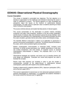 Earth / Hydrology / World Ocean Circulation Experiment / Sverdrup Gold Medal Award / Ocean observations / Physical geography / Physical oceanography / Oceanography
