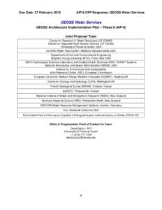 Global Earth Observation System of Systems / ISO/TC 211 / Geography / Catalog Service for the Web / Measurement / Web Map Service / Computer vision / Group on Earth Observations / Geographic information systems / Remote sensing / Open Geospatial Consortium