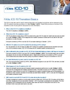 FAQs: ICD-10 Transition Basics