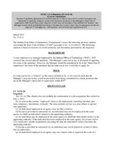 42 IAC[removed]Nepotism (IC[removed]IC[removed]Definitions Several IT positions opened at IOT and the step-son-in-law of one of IOT’s current managers was interested in applying; however, some of the positions would b