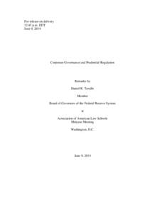 Business / Financial crises / Banking / Economic bubbles / Finance / Bank regulation / Dodd–Frank Wall Street Reform and Consumer Protection Act / Macroprudential policy / Corporate governance / Economics / Financial economics / Systemic risk