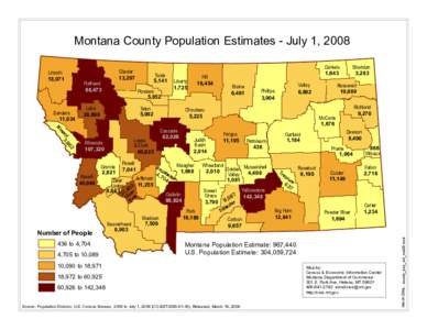 Montana County Population Estimates - July 1, 2008 Flathead 88,473 Sanders 11,034