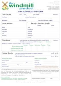 child application form 2014