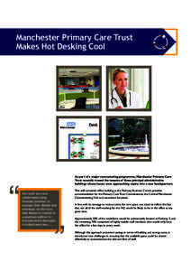 Hot desk booking system case study - Manchester PCT