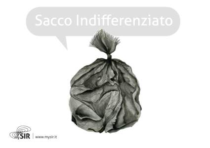 Sacco Indiﬀerenziato ABBIGLIAMENTO 