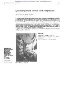 Downloaded from http://pmj.bmj.com/ on December 15, Published by group.bmj.com  Quadriplegia with cervical cord compression 381
