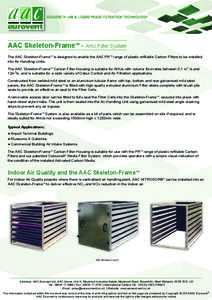 AAC Skeleton-Frame™ - AHU Filter System The AAC Skeleton-Frame™ is designed to enable the AAC PR™ range of plastic refillable Carbon Filters to be installed into Air Handling Units. The AAC Skeleton-Frame™ Carbon