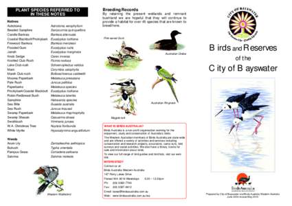 States and territories of Australia / Geography of Australia / Floodplains / Protected areas of Victoria / Canning River Regional Park / Towra Point Nature Reserve / Birds of Australia / Lichenostomus / Singing Honeyeater