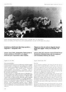 Izvještaj o raketiranju Gornjega grada u Zagrebu 7. listopada[removed]Report on the Air Attack on Zagreb – Upper Town on October 7th 1991.