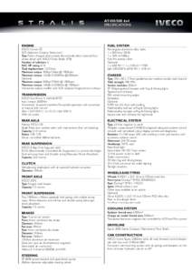 AT450/500 6x4 SPECIFICATIONS ENGINE  FUEL SYSTEM