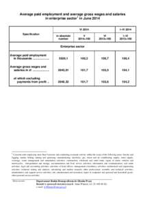 Average paid employment and average gross wage and salary