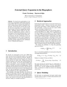 Relevance feedback / Language model / Query expansion / Relevance / Mean reciprocal rank / Prior probability / Information science / Information retrieval / Science