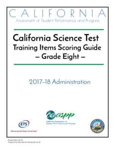 2017–18 CAST Training Items Scoring Guide—Grade Eight