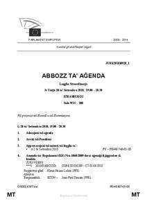 [removed]PARLAMENT EWROPEW Kumitat għall-Affarijiet Legali  JURI(2010)0920_1