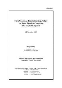 RP02[removed]The Process of Appointment of Judges