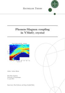 Bachelor Thesis  Phonon-Magnon coupling in YMnO3 crystal  Transverse phonon map 40K ~1min/point