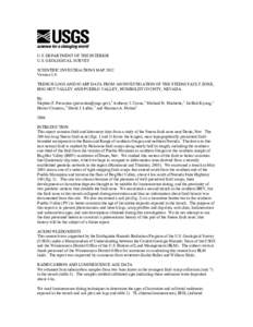 U.S. DEPARTMENT OF THE INTERIOR U.S. GEOLOGICAL SURVEY SCIENTIFIC INVESTIGATIONS MAP 2952 Version 1.0 TRENCH LOGS AND SCARP DATA FROM AN INVESTIGATION OF THE STEENS FAULT ZONE, BOG HOT VALLEY AND PUEBLO VALLEY, HUMBOLDT 