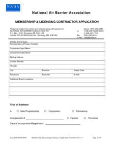 Microsoft Word - Membership & Licensed Contractor Application Form[removed]rev 1.doc