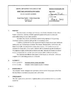 ASIAN CITRUS PSYLLID QUARANTINE AREA Arizona Administrative Order: DAO[removed]Revised: [removed]Mohave County and Portions of La Paz and Yuma Counties Mohave County and Portions of La Paz and Yuma Counties Quaranti